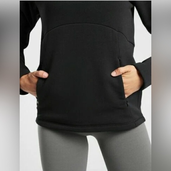 Athleta | Polartech Funnel Neck Sweatshirt Black Medium Workout Athleisure Yoga - Picture 3 of 11